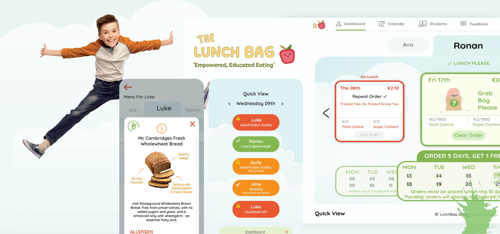 school lunch full width